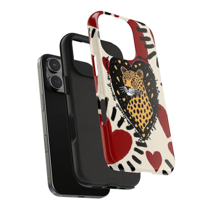 Wild Heart Leopard Lovecore Phone Case.