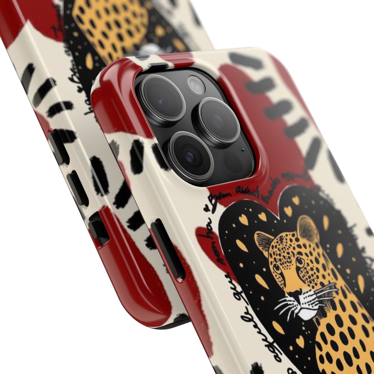 Wild Heart Leopard Lovecore Phone Case.