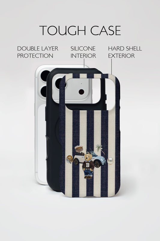 Bear Stripe Print Armoured Phone Case.