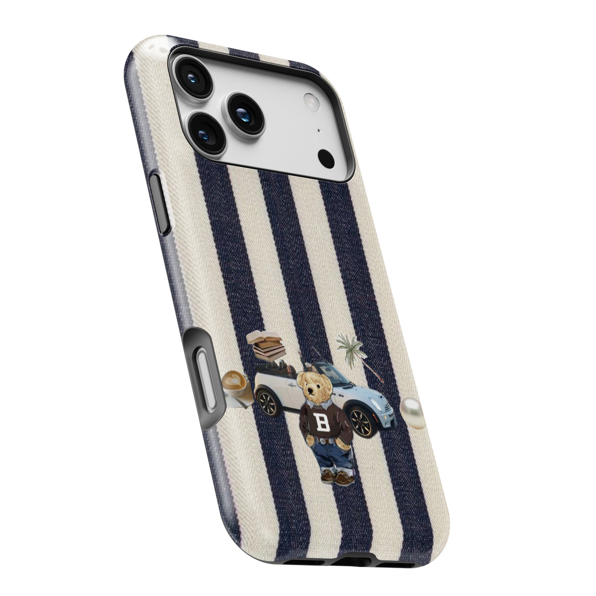 Bear Stripe Print Armoured Phone Case.