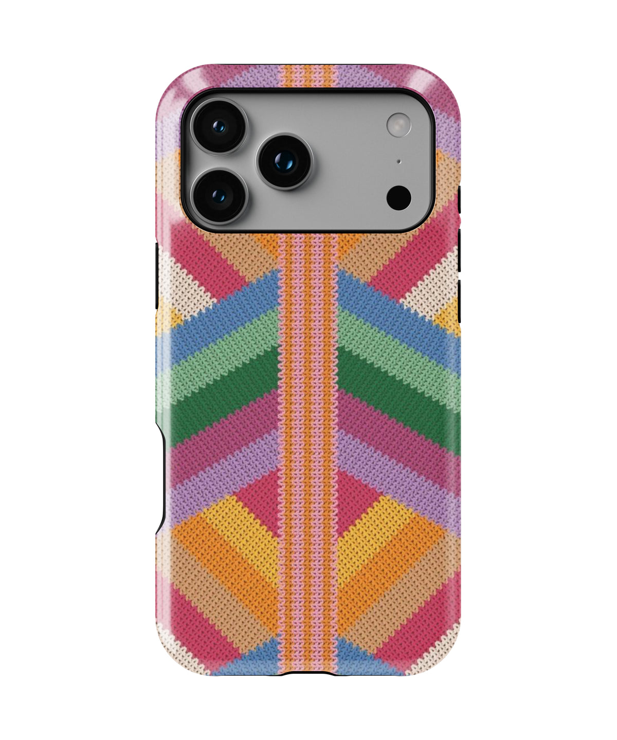 Multi Knit Pattern Armoured Phone Case.